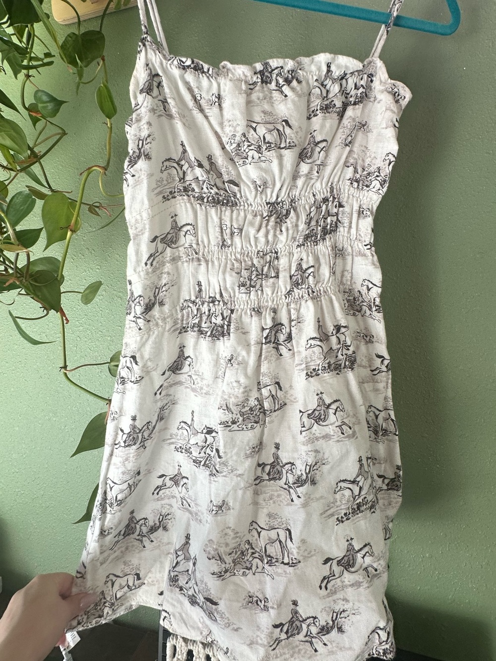 REFORMATION Western Print Linen Mini Dress🐎👢